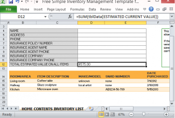 personal inventory management