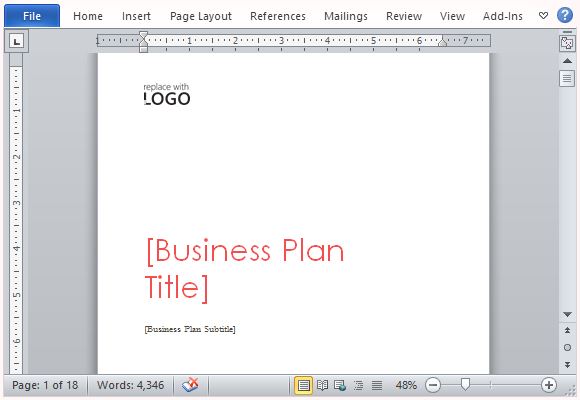 Sample Business Plan Template Microsoft Word