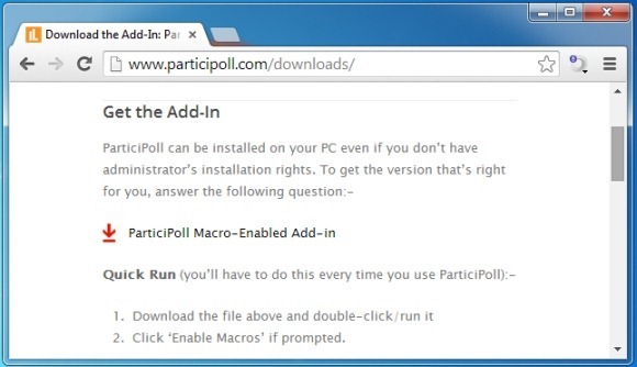 download powerpoint addin participoll