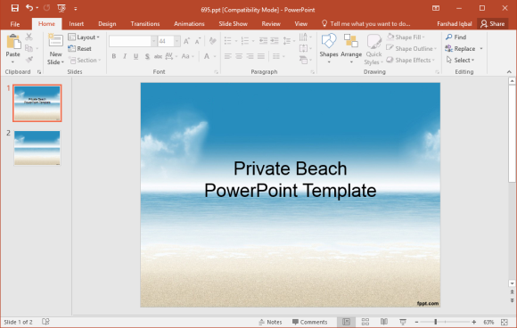 beach templates for microsoft powerpoint