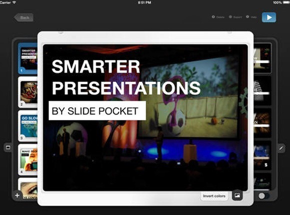 Select Slide Pocket template