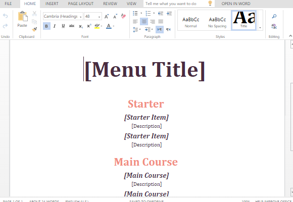 how-to-make-a-menu-in-ms-word