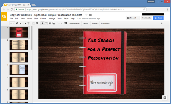 Picture Book Template Google Slides