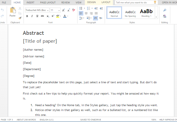 Thesis template