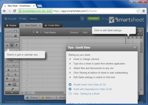 smartsheet online project management tool