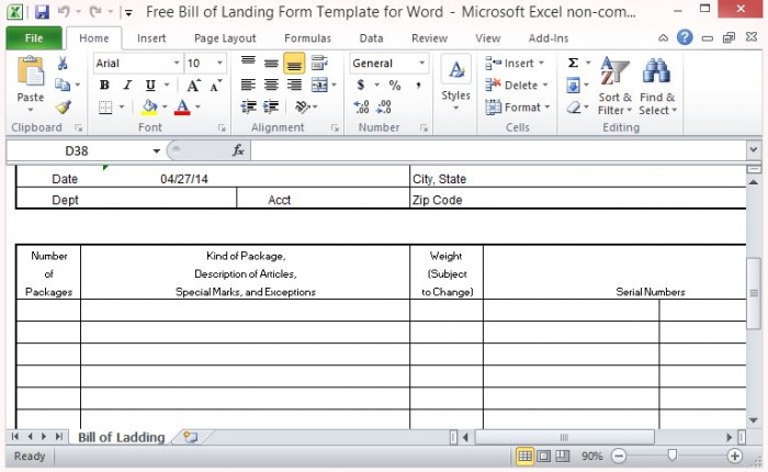 Ocean Bill Of Lading Template Excel Form Fill Out And vrogue co