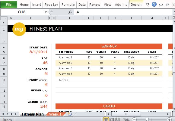 Create a Fitness Progress Tracker