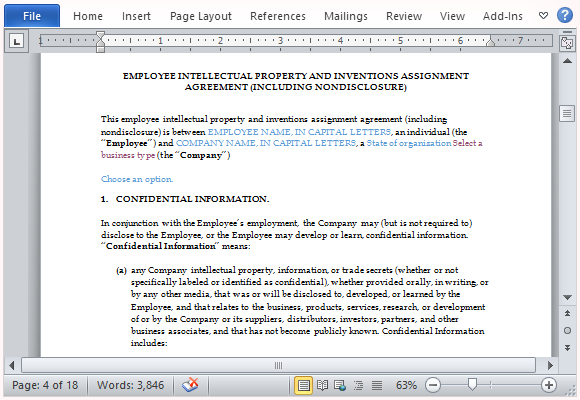 Intellectual Property Non Disclosure Agreement Template