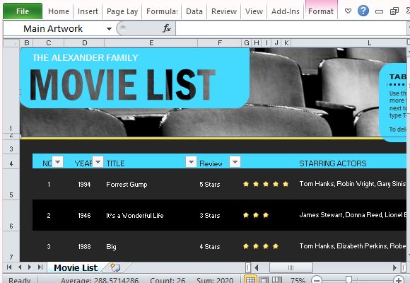 Create a Movie List of Your Favorites
