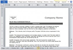 salary determine employees scale comparison word form template
