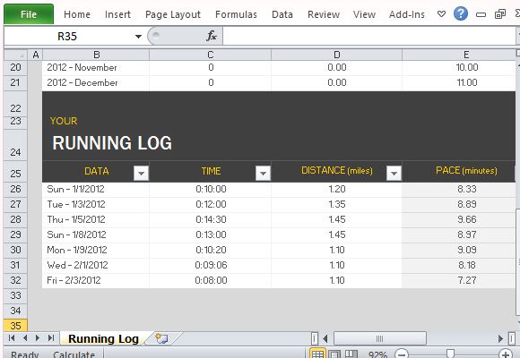 Record Your Daily Running Data