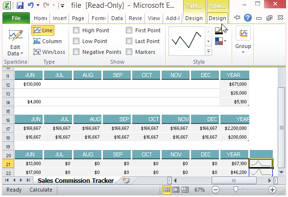 Use the New Sparkline Feature