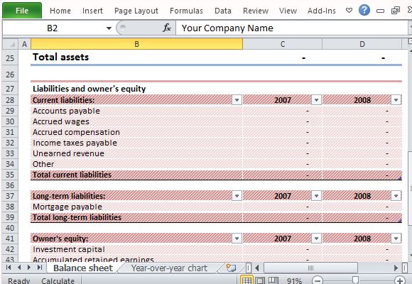 Download Editable Sample Balance Sheet For Excel 8811