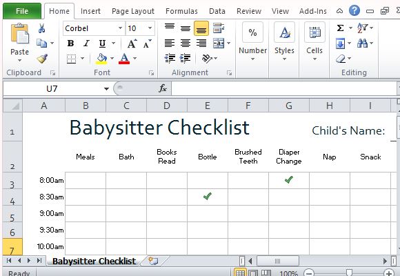 Babysitter Checklist for Parents of Toddlers and Young Children