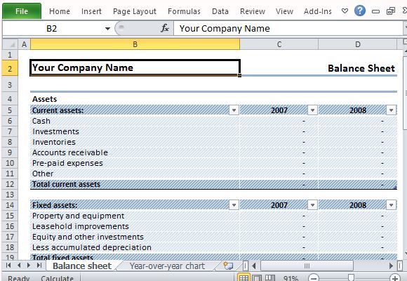 Sample Balance Sheet Template from freeofficetemplates.com