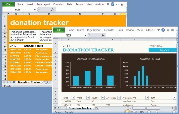 Free Donation Tracking Templates For Excel 5157