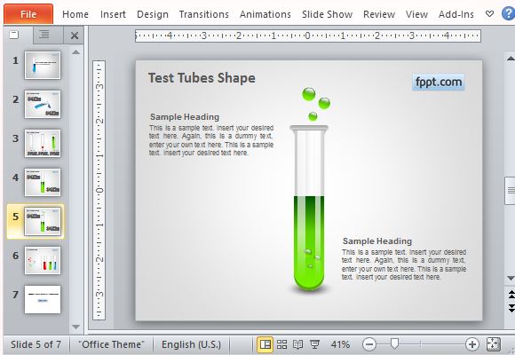 Colorful Test Tube Images for Presentations