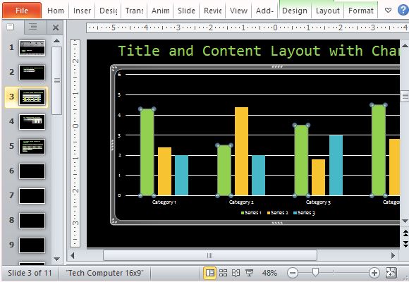 Easily Modify Sample Tables, Charts and Graphs