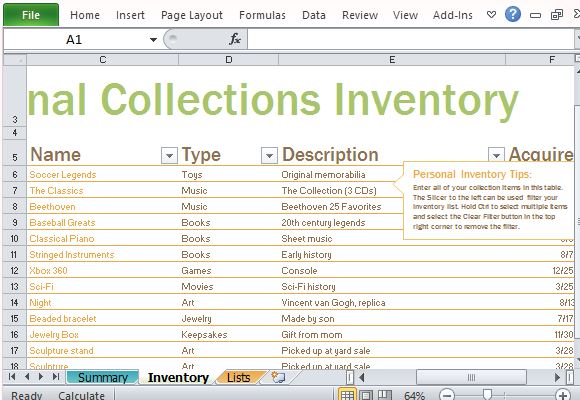 personal inventory management