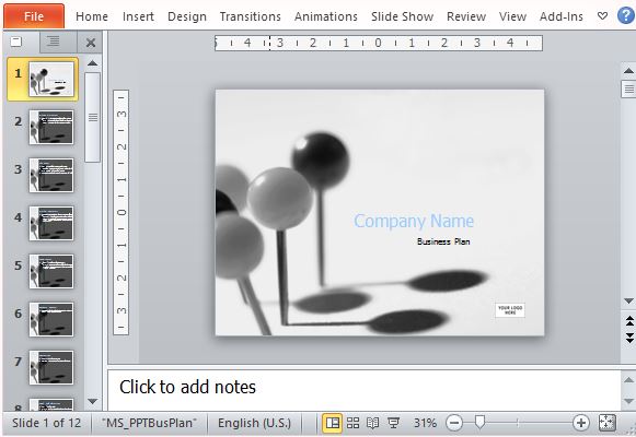 Professional-Looking Business Plan for PowerPoint