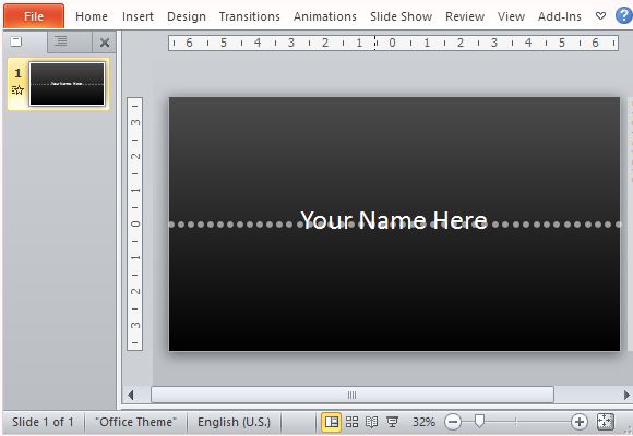 Free PowerPoint Template With Dotted Line Animation Effect