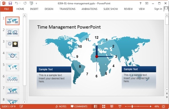 time management powerpoint template