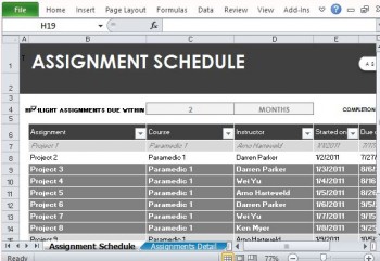 assignment tracker excel