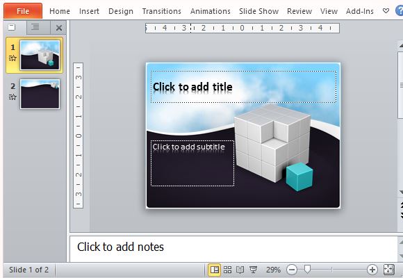 Use this Animated 3D Cube Template with Subtle Animation