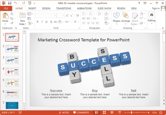 marketing crossword puzzle powerpoint template