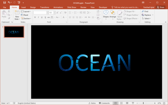 Add Image to Text in PowerPoint