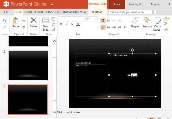 Add SmartArt from PowerPoint online