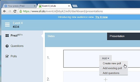 Add polls to Prezis