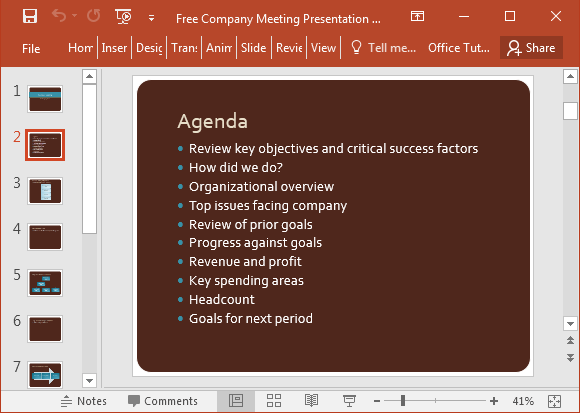 Agenda meeting template