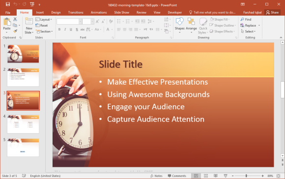 Alarm Clock PowerPoint Template