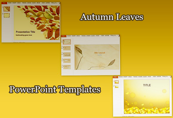 Autumn leaves PowerPoint templates