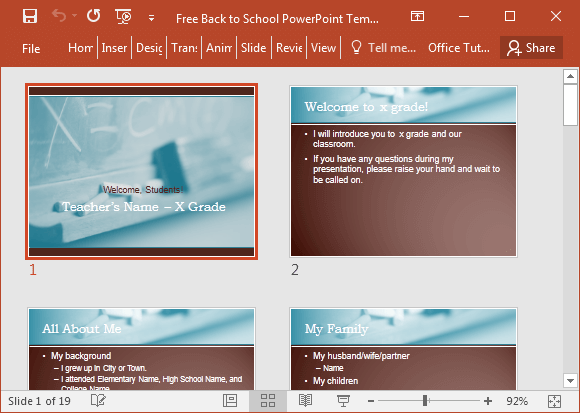Back to school PowerPoint presentation template