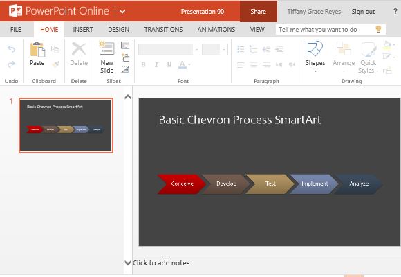 Basic Chevron Process Diagram Template