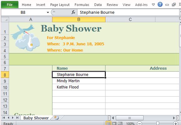 Beautiful Template Specially Designed for Baby Showers
