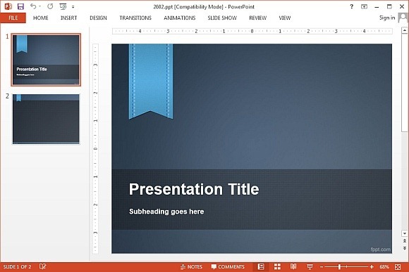 Blue e-Learning PowerPoint template