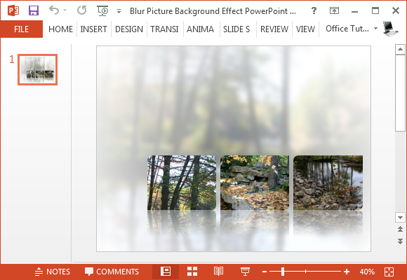 Blur picture effect PowerPoint template