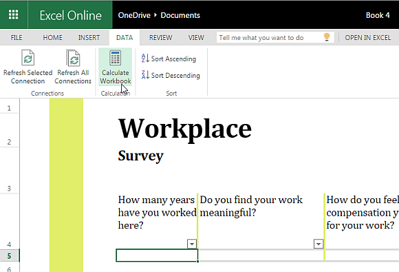 Calculate survey trends