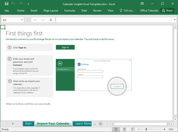 Calendar insights for MS Excel