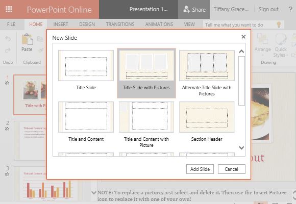 Choose Various Slide Layouts to Complete Your Own Presentation