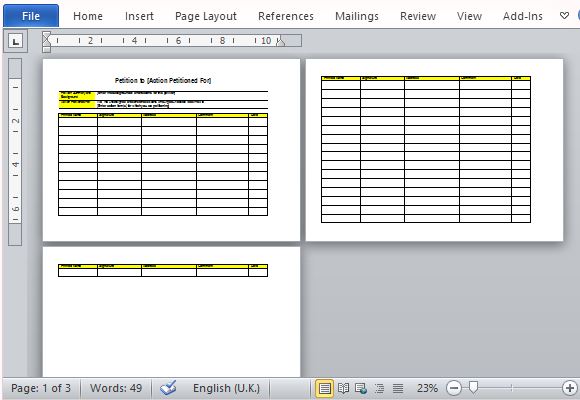 Clean Layout to Help You Present Clear Information on Your Petition