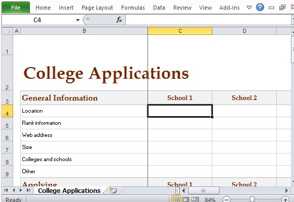Compare Schools and Colleges Using This Handy Template