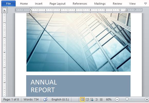 Corporate Annual Report for Any Industry