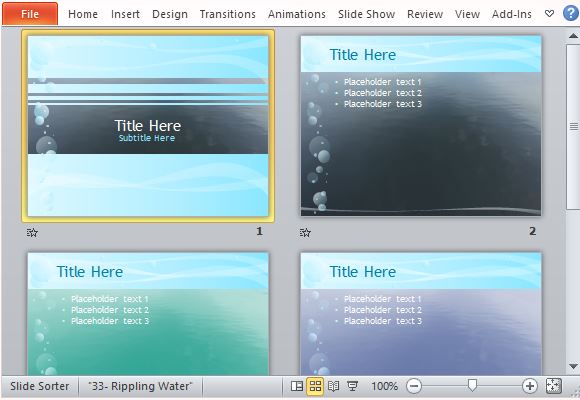 Different Slide Layouts for Presenting Different Data