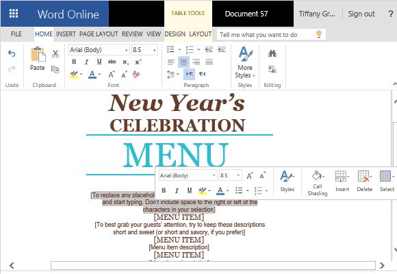 Easily Customize Your Menu Maker for Your Own Occasion and Menu Offering