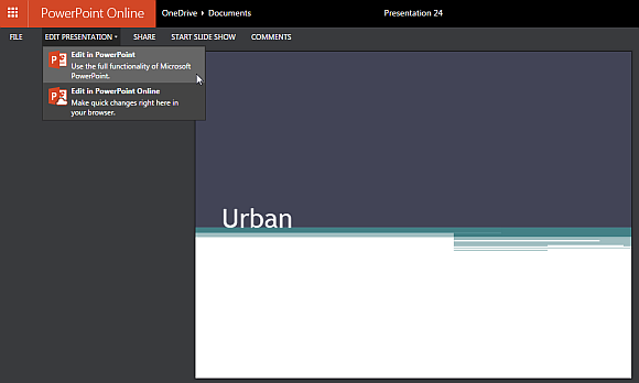 Edit Urban template for PowerPoint