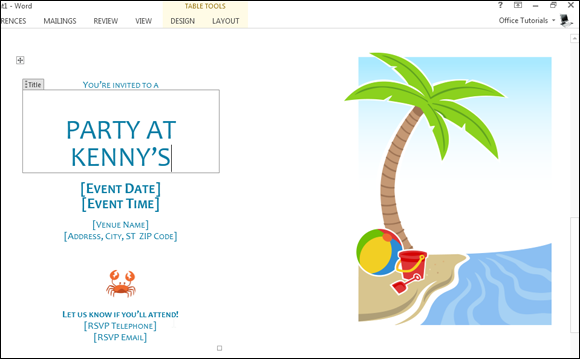 How To Make Summer Party Invitations In Word